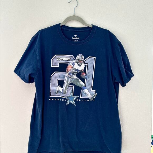 Navy Blue Cowboys Ezekiel Elliott Tee - Size XL - Picture 1 of 4